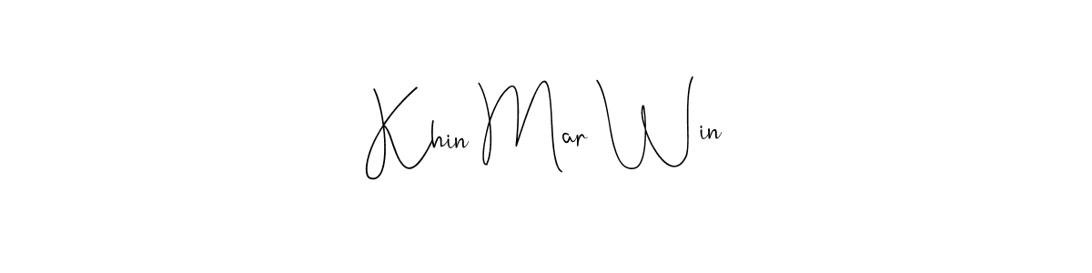 Also we have Khin Mar Win name is the best signature style. Create professional handwritten signature collection using Andilay-7BmLP autograph style. Khin Mar Win signature style 4 images and pictures png