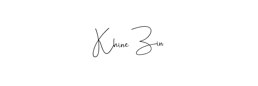 You should practise on your own different ways (Andilay-7BmLP) to write your name (Khine Zin) in signature. don't let someone else do it for you. Khine Zin signature style 4 images and pictures png