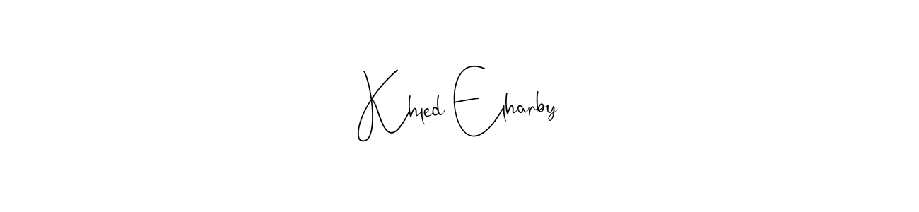 Design your own signature with our free online signature maker. With this signature software, you can create a handwritten (Andilay-7BmLP) signature for name Khled Elharby. Khled Elharby signature style 4 images and pictures png