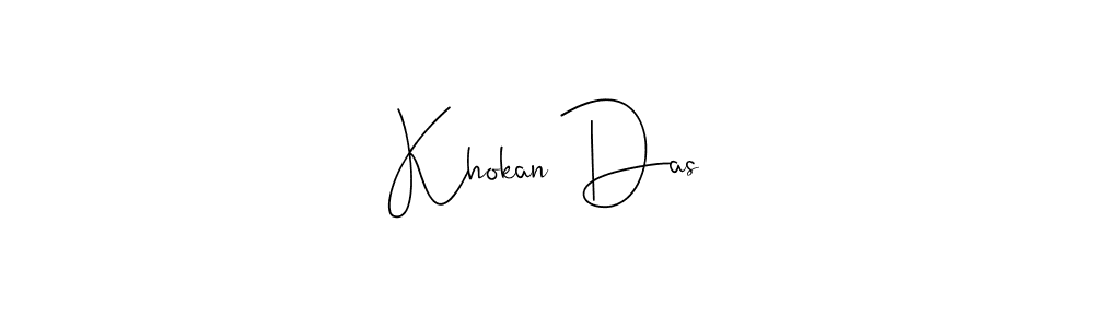 Also we have Khokan Das name is the best signature style. Create professional handwritten signature collection using Andilay-7BmLP autograph style. Khokan Das signature style 4 images and pictures png