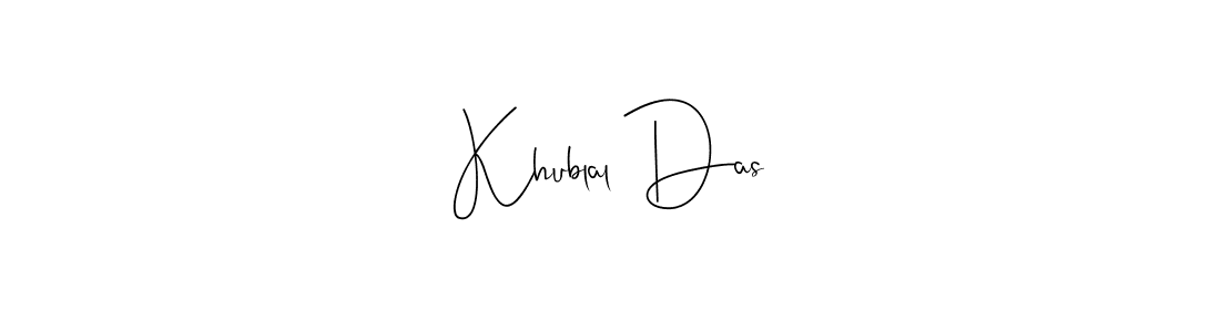 You should practise on your own different ways (Andilay-7BmLP) to write your name (Khublal Das) in signature. don't let someone else do it for you. Khublal Das signature style 4 images and pictures png