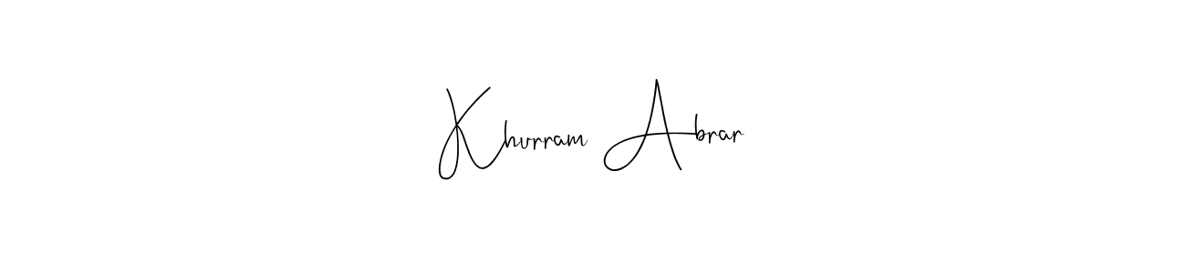 You can use this online signature creator to create a handwritten signature for the name Khurram Abrar. This is the best online autograph maker. Khurram Abrar signature style 4 images and pictures png