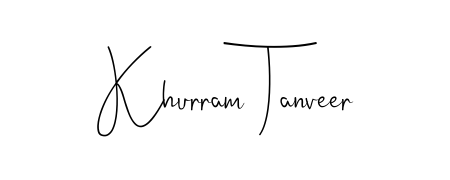 Create a personalized artistic stamp with Khurram Tanveer in Andilay-7BmLP font. Perfect for visual artists, designers, and influencers. Khurram Tanveer signature style 4 images and pictures png