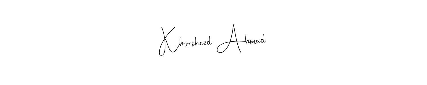 Make a beautiful signature design for name Khursheed Ahmad. Use this online signature maker to create a handwritten signature for free. Khursheed Ahmad signature style 4 images and pictures png