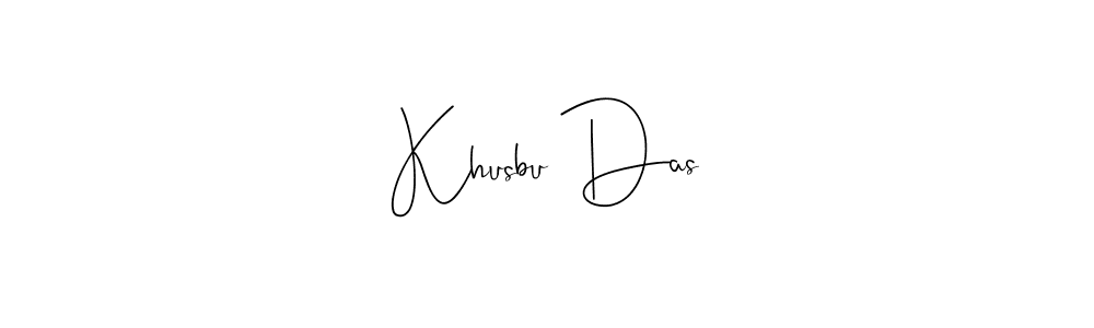 How to make Khusbu Das name signature. Use Andilay-7BmLP style for creating short signs online. This is the latest handwritten sign. Khusbu Das signature style 4 images and pictures png