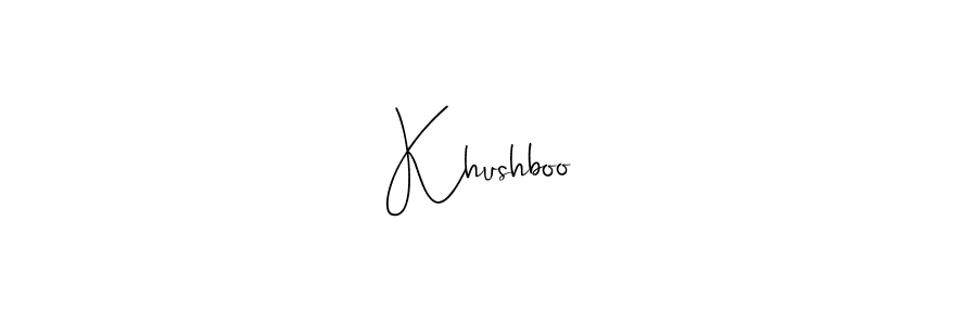 Khushboo  stylish signature style. Best Handwritten Sign (Andilay-7BmLP) for my name. Handwritten Signature Collection Ideas for my name Khushboo . Khushboo  signature style 4 images and pictures png