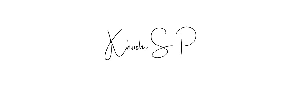 Also You can easily find your signature by using the search form. We will create Khushi S P name handwritten signature images for you free of cost using Andilay-7BmLP sign style. Khushi S P signature style 4 images and pictures png