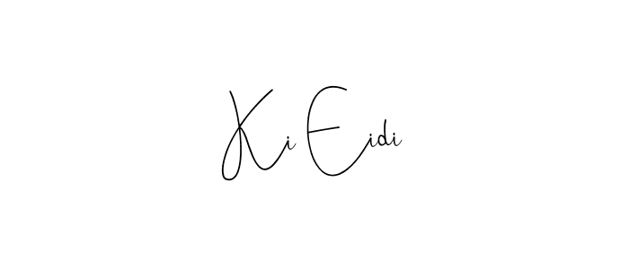 if you are searching for the best signature style for your name Ki Eidi. so please give up your signature search. here we have designed multiple signature styles  using Andilay-7BmLP. Ki Eidi signature style 4 images and pictures png