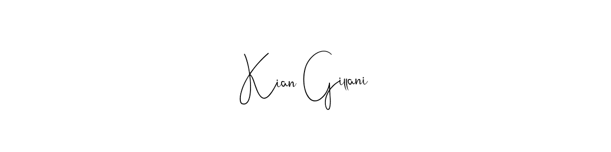 Use a signature maker to create a handwritten signature online. With this signature software, you can design (Andilay-7BmLP) your own signature for name Kian Gillani. Kian Gillani signature style 4 images and pictures png