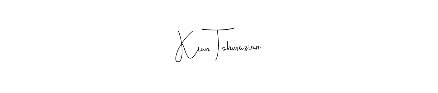 Similarly Andilay-7BmLP is the best handwritten signature design. Signature creator online .You can use it as an online autograph creator for name Kian Tahmazian. Kian Tahmazian signature style 4 images and pictures png