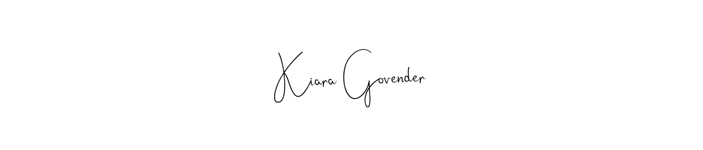 You should practise on your own different ways (Andilay-7BmLP) to write your name (Kiara Govender) in signature. don't let someone else do it for you. Kiara Govender signature style 4 images and pictures png