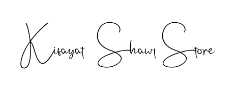 A modern signature idea for name Kifayat  Shawl Store using Andilay-7BmLP font. Clean strokes and elegant curves make it stand out instantly. Kifayat  Shawl Store signature style 4 images and pictures png