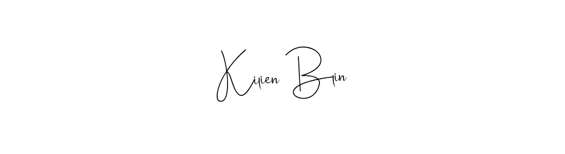 if you are searching for the best signature style for your name Kilien Blin. so please give up your signature search. here we have designed multiple signature styles  using Andilay-7BmLP. Kilien Blin signature style 4 images and pictures png