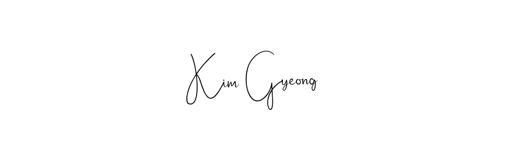 How to make Kim Gyeong name signature. Use Andilay-7BmLP style for creating short signs online. This is the latest handwritten sign. Kim Gyeong signature style 4 images and pictures png