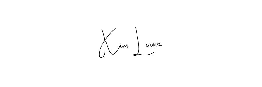 Also You can easily find your signature by using the search form. We will create Kim Loona name handwritten signature images for you free of cost using Andilay-7BmLP sign style. Kim Loona signature style 4 images and pictures png