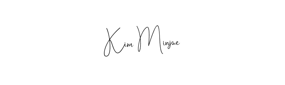 Make a beautiful signature design for name Kim Minjae. With this signature (Andilay-7BmLP) style, you can create a handwritten signature for free. Kim Minjae signature style 4 images and pictures png