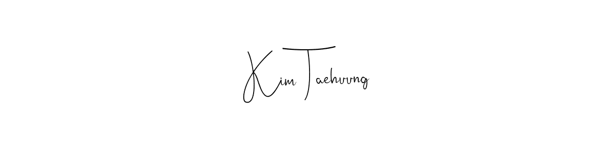 Design your own signature with our free online signature maker. With this signature software, you can create a handwritten (Andilay-7BmLP) signature for name Kim Taehuung. Kim Taehuung signature style 4 images and pictures png