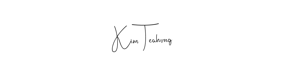 How to make Kim Teahung signature? Andilay-7BmLP is a professional autograph style. Create handwritten signature for Kim Teahung name. Kim Teahung signature style 4 images and pictures png