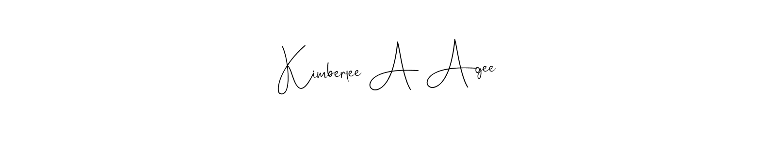 It looks lik you need a new signature style for name Kimberlee A Agee. Design unique handwritten (Andilay-7BmLP) signature with our free signature maker in just a few clicks. Kimberlee A Agee signature style 4 images and pictures png