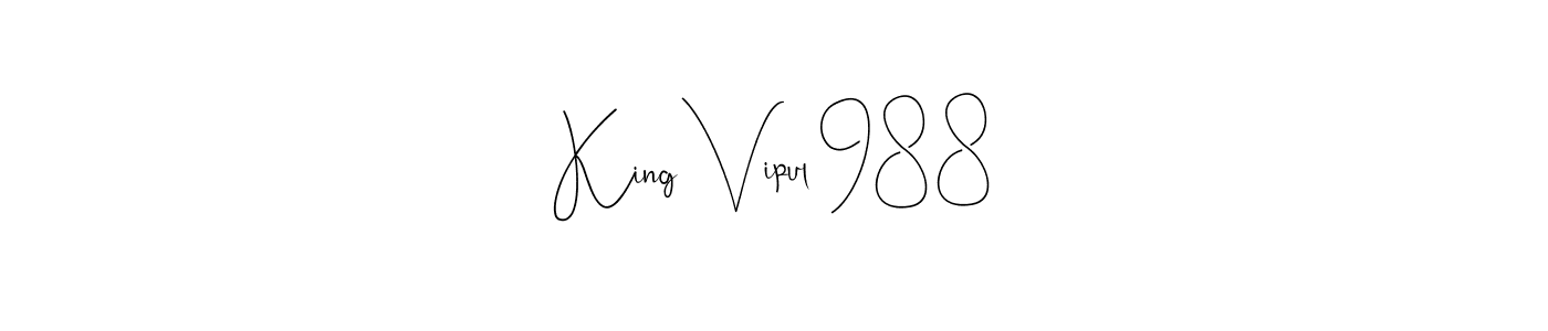 Design your own signature with our free online signature maker. With this signature software, you can create a handwritten (Andilay-7BmLP) signature for name King Vipul 988. King Vipul 988 signature style 4 images and pictures png