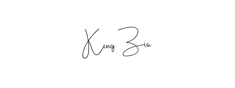 if you are searching for the best signature style for your name King Zia. so please give up your signature search. here we have designed multiple signature styles  using Andilay-7BmLP. King Zia signature style 4 images and pictures png