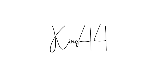 Design your own signature with our free online signature maker. With this signature software, you can create a handwritten (Andilay-7BmLP) signature for name King44. King44 signature style 4 images and pictures png