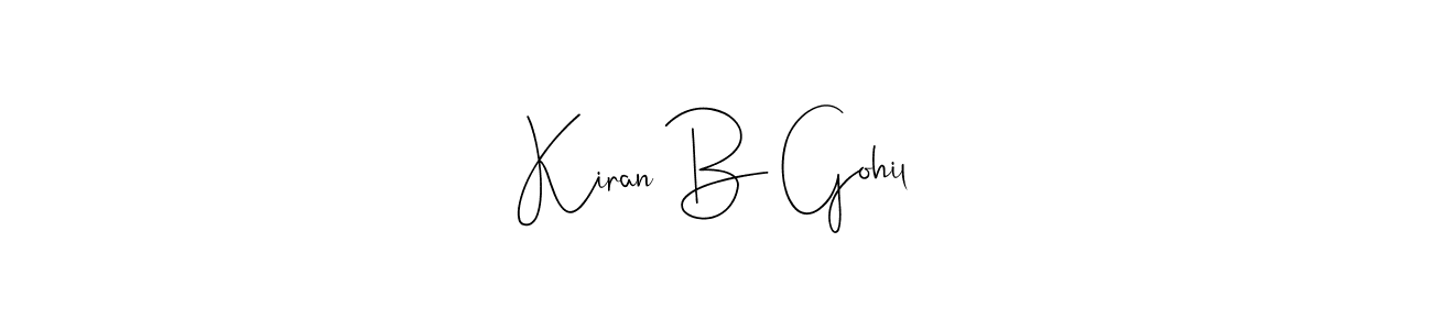 Here are the top 10 professional signature styles for the name Kiran B Gohil. These are the best autograph styles you can use for your name. Kiran B Gohil signature style 4 images and pictures png