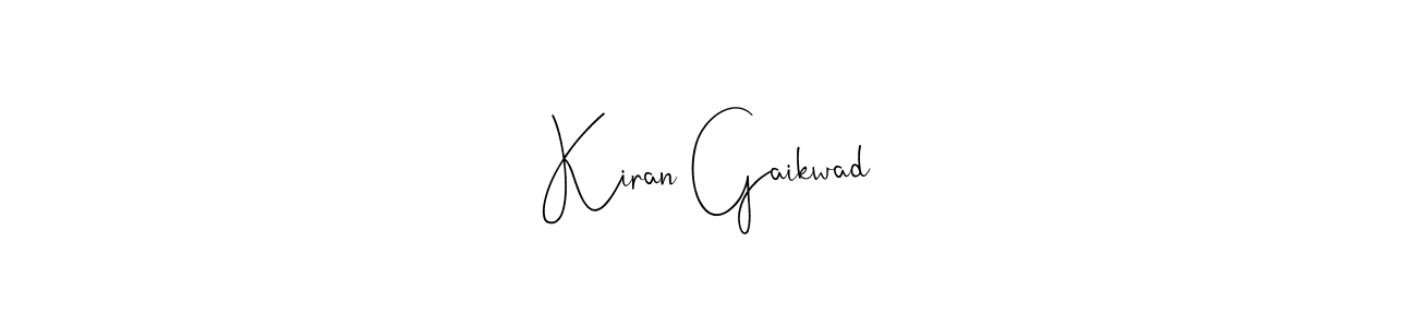 if you are searching for the best signature style for your name Kiran Gaikwad. so please give up your signature search. here we have designed multiple signature styles  using Andilay-7BmLP. Kiran Gaikwad signature style 4 images and pictures png