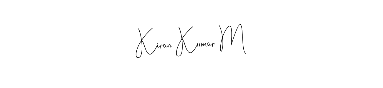 if you are searching for the best signature style for your name Kiran Kumar M. so please give up your signature search. here we have designed multiple signature styles  using Andilay-7BmLP. Kiran Kumar M signature style 4 images and pictures png