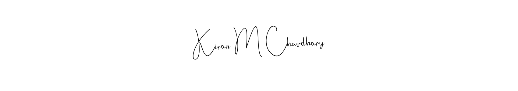 Similarly Andilay-7BmLP is the best handwritten signature design. Signature creator online .You can use it as an online autograph creator for name Kiran M Chaudhary. Kiran M Chaudhary signature style 4 images and pictures png