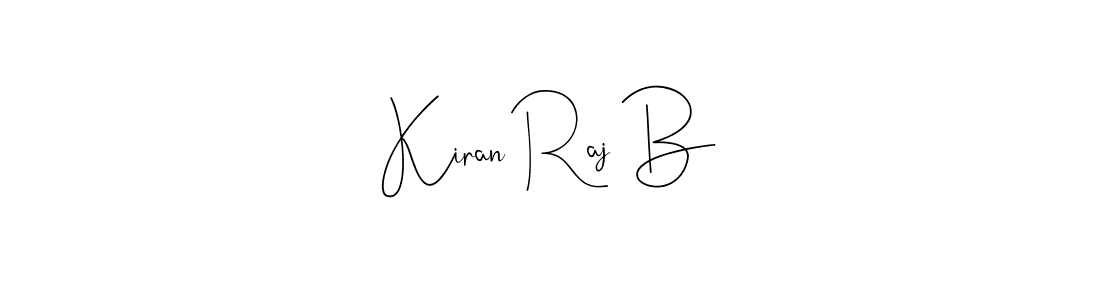 Design your own signature with our free online signature maker. With this signature software, you can create a handwritten (Andilay-7BmLP) signature for name Kiran Raj B. Kiran Raj B signature style 4 images and pictures png