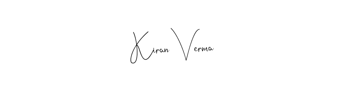 Also we have Kiran Verma name is the best signature style. Create professional handwritten signature collection using Andilay-7BmLP autograph style. Kiran Verma signature style 4 images and pictures png