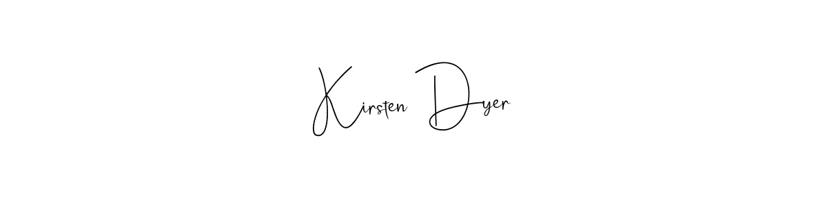 The best way (Andilay-7BmLP) to make a short signature is to pick only two or three words in your name. The name Kirsten Dyer include a total of six letters. For converting this name. Kirsten Dyer signature style 4 images and pictures png