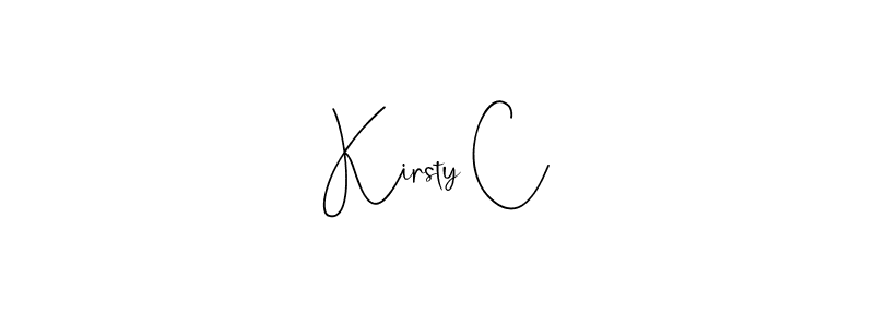 Make a short Kirsty C signature style. Manage your documents anywhere anytime using Andilay-7BmLP. Create and add eSignatures, submit forms, share and send files easily. Kirsty C signature style 4 images and pictures png