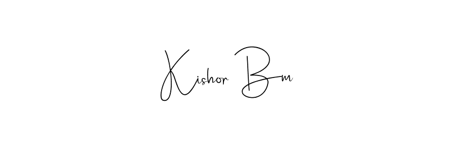 Make a beautiful signature design for name Kishor Bm. Use this online signature maker to create a handwritten signature for free. Kishor Bm signature style 4 images and pictures png