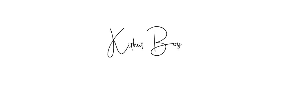 Design your own signature with our free online signature maker. With this signature software, you can create a handwritten (Andilay-7BmLP) signature for name Kitkat Boy. Kitkat Boy signature style 4 images and pictures png