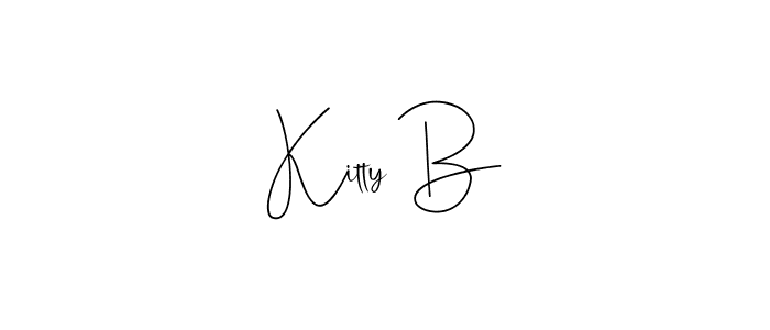 Create a beautiful signature design for name Kitty B. With this signature (Andilay-7BmLP) fonts, you can make a handwritten signature for free. Kitty B signature style 4 images and pictures png