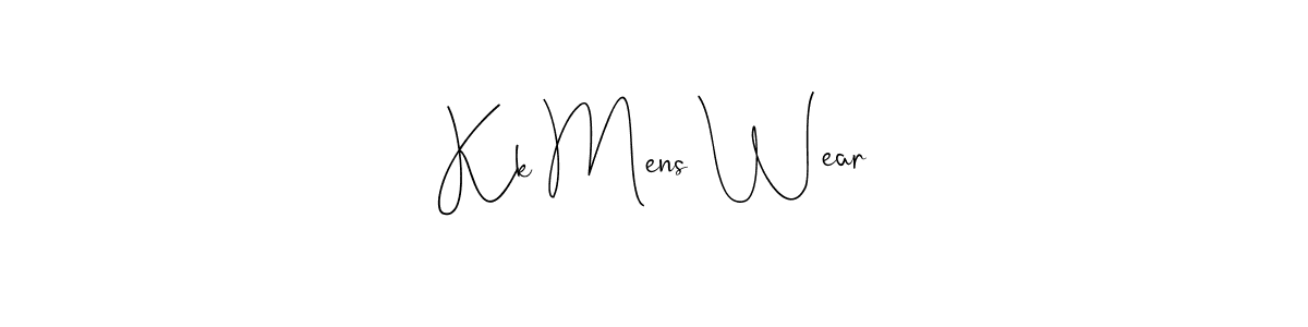 Also we have Kk Mens Wear name is the best signature style. Create professional handwritten signature collection using Andilay-7BmLP autograph style. Kk Mens Wear signature style 4 images and pictures png