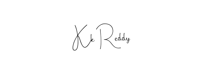 Design your own signature with our free online signature maker. With this signature software, you can create a handwritten (Andilay-7BmLP) signature for name Kk Reddy. Kk Reddy signature style 4 images and pictures png
