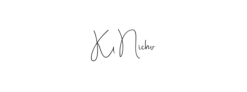 This is the best signature style for the Kl Nichu name. Also you like these signature font (Andilay-7BmLP). Mix name signature. Kl Nichu signature style 4 images and pictures png