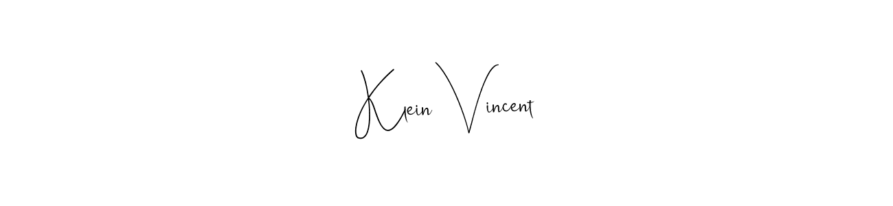 How to make Klein Vincent signature? Andilay-7BmLP is a professional autograph style. Create handwritten signature for Klein Vincent name. Klein Vincent signature style 4 images and pictures png