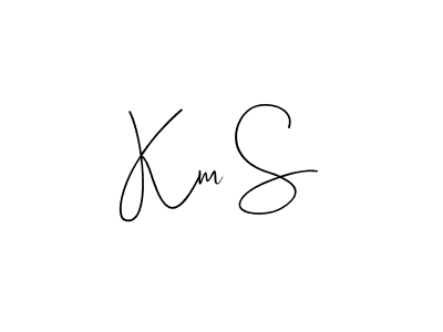 The best way (Andilay-7BmLP) to make a short signature is to pick only two or three words in your name. The name Km S include a total of six letters. For converting this name. Km S signature style 4 images and pictures png