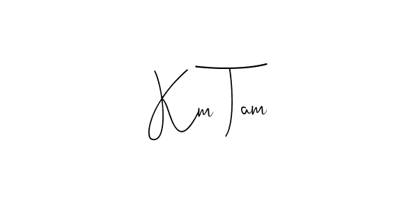 How to make Km Tam signature? Andilay-7BmLP is a professional autograph style. Create handwritten signature for Km Tam name. Km Tam signature style 4 images and pictures png