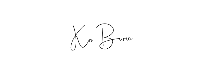 Create a beautiful signature design for name Kn Baria. With this signature (Andilay-7BmLP) fonts, you can make a handwritten signature for free. Kn Baria signature style 4 images and pictures png