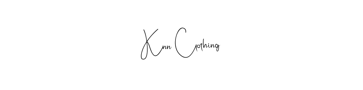 How to make Knn Clothing name signature. Use Andilay-7BmLP style for creating short signs online. This is the latest handwritten sign. Knn Clothing signature style 4 images and pictures png