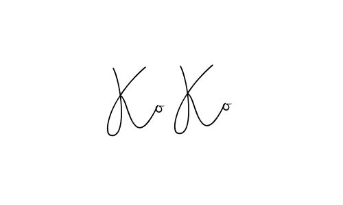 Design your own signature with our free online signature maker. With this signature software, you can create a handwritten (Andilay-7BmLP) signature for name Ko Ko. Ko Ko signature style 4 images and pictures png