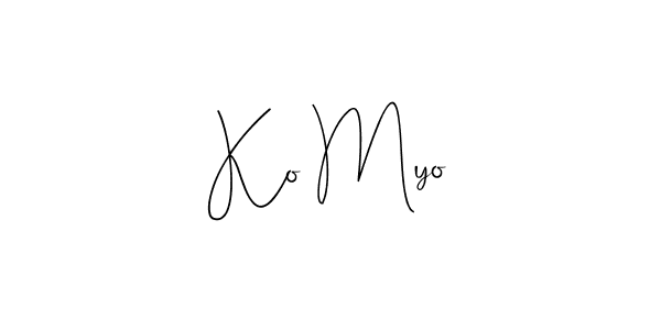 You should practise on your own different ways (Andilay-7BmLP) to write your name (Ko Myo) in signature. don't let someone else do it for you. Ko Myo signature style 4 images and pictures png