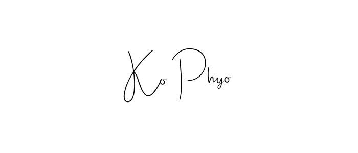 Also we have Ko Phyo name is the best signature style. Create professional handwritten signature collection using Andilay-7BmLP autograph style. Ko Phyo signature style 4 images and pictures png