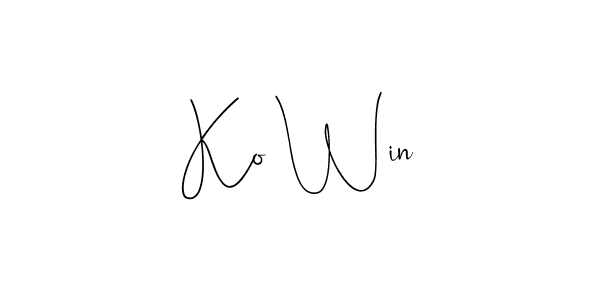 Make a beautiful signature design for name Ko Win. Use this online signature maker to create a handwritten signature for free. Ko Win signature style 4 images and pictures png