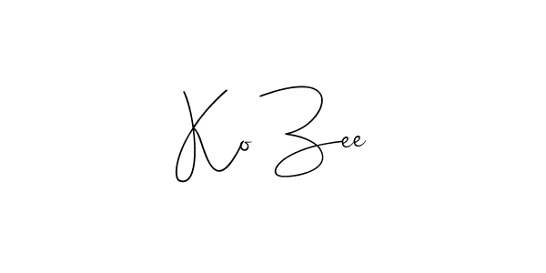 Make a beautiful signature design for name Ko Zee. With this signature (Andilay-7BmLP) style, you can create a handwritten signature for free. Ko Zee signature style 4 images and pictures png